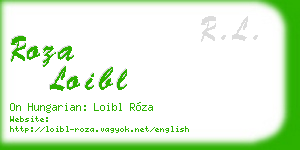 roza loibl business card