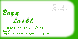 roza loibl business card